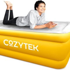 NEW SALE | Premium Blow up Inflatable Double Air Bed Mattress with Built in Pump 191 x 137 x 46cm and Storage Bag Included