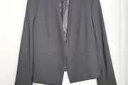 Marks &amp; Spencer Grey Collarless Open Front Blazer 14UK/42EU