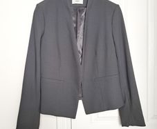 Marks & Spencer Grey Collarless Open Front Blazer 14UK/42EU