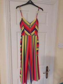 ladies rainbow jump suit