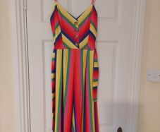 ladies rainbow jump suit