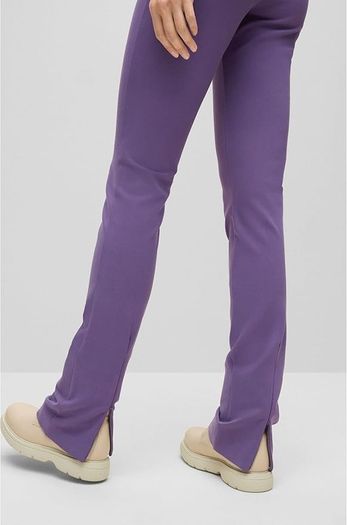 HUGO BOSS Women's Pants C_eysa Jersey Trousers, purple, purple, size M