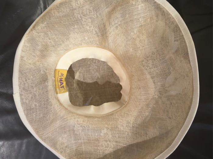 Windsmoor Yellow Wide Brim Natural Fibre & Feathers Statement Occasion Hat