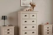 Chest of drawers and bedside lockers