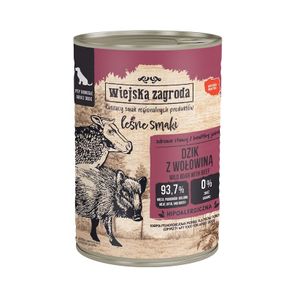 Country of Animals Forest Flavours Wild boar with beef wet food for adult dogs 400g