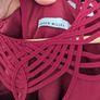 Karen Millen Midi Dress Deep Berry/Purple Shade Size UK 8 Image 7
