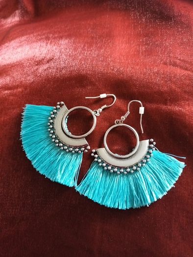 Turquoise Tassel Earrings