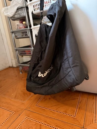 Two extra-large wheeled bags for organizing things; only one zipper doesn't work, but replacing it will make them like new.