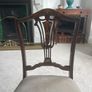 Pair Edwardian period carved mahogany low nursing chairs Image 4