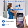 Wireless Video Doorbell with Chime, 2K HD No Subscription Security Doorbell Camera, PIR Motion Detection, Night Vision, 2-Way Audio, Battery Powered, SD Card/Cloud Storage, Works with Alexa and Google Image 3