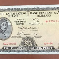 Irish Five pound lavery note