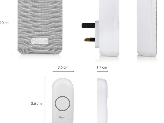 Byron Wireless Doorbell Set - Twin Pack [DBY-22324UK]