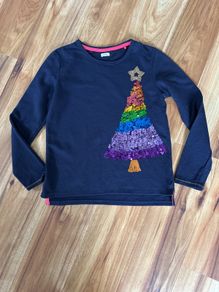 Next navy Christmas sweat top age 12 excellent condition!