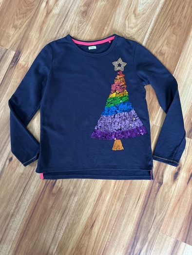 Next navy Christmas sweat top age 12 excellent condition!