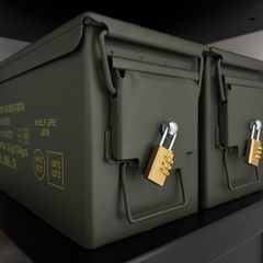 Ammunition Box lockable. Comes with lock