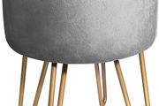 Velvet Dressing Table Stool, Round Vanity Stool with Storange, Bedroom Ottoman Stool with Metal Legs for Home Living Room Fitting Room Bedroom MULTIPLE COLOURS AVAILABLE (FREE POSTAGE)
