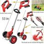 Cordless Strimmer 21V Battery Strimmer Lightweight Garden Strimmer with 2pcs Batteries&13pcs Blade&removable Wheels Brush Image 3