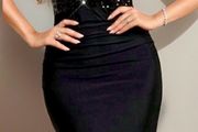 New Black Sequin Backless Evening Dress Elegant High Slit Max