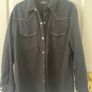 Bershka Black Western Style Denim Shirt Medium Image 3