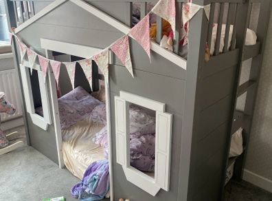 bed/play area or used for bunkbeds