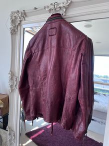 Real Leather jacket- Dark Red - Tigha - New