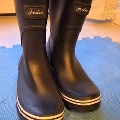 Joules Coastal Mid-Height Wellington Rain Boots - Navy Blue