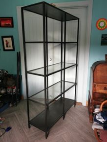 aluminium and glass shelves