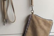 Authentic Italian Suede Crossbody Bag Genuine Leather Boho Style