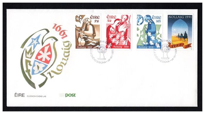 Collection 1991 Ireland Commemorative Stamps An Post First Day Cover (FDC). Collection of 11 covers.
