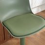 Bar Stools Olive Set of 2 Modern PU Leather Counter Height Barstools, Sage Green Padded Adjustable Swivel High Chairs with Low Back for Breakfast Kitchen Counter Island Image 2