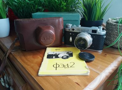 FED-2 Vintage Boxed Refurbished Cla'D Serviced, Analog Mechanical, Manual Optic, 35mm Film Camera, M39 Leica Mount, USSR, 567402