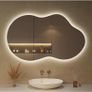 Mirror with LED Lights,100X60cm Irregular LED Bathroom Mirror, Anti-Fog Image 10