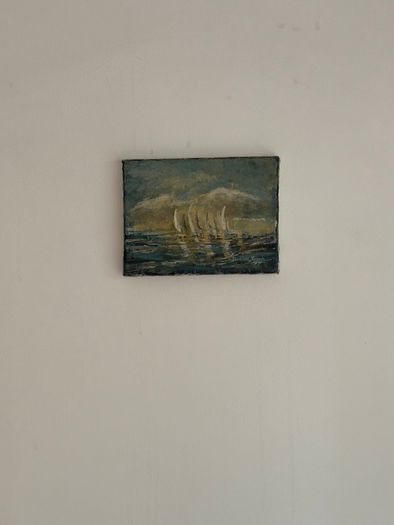 Original Bernie Keogh Oil Painting.  Galway Bay with White Sails (Small).