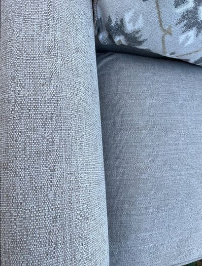 Beige L shaped corner sofa