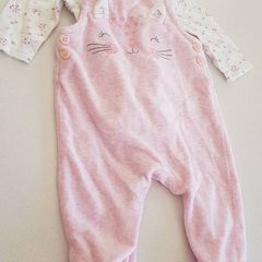 Baby Dungarees and Top