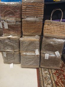 job lot of wicker bags
