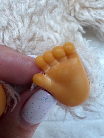 Vintage Russ Berrie Baby Gonga approx. 5 Gorilla  Damaged Leg Used Please see photos