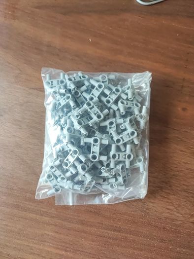 LEGO 70pcs light bluish grey technic, pin connector perpendicular 3L with 4 pins
