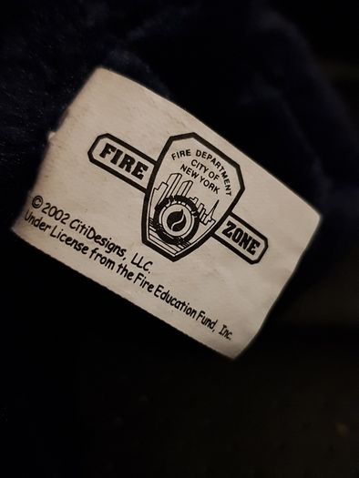 FDNY New York City Fire Department Plush 6" Bear 2002 Blue W/ Tag.