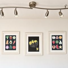 Set of 5 IKEA Framed Kitchen Prints VIRSERUM Frames