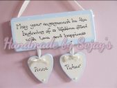 Engagement plaque handmade personalised
