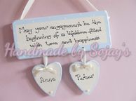 main image for ad Engagement plaque handmade personalised