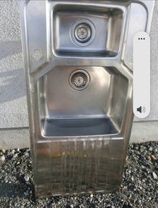 Teka double stainless sink and basket