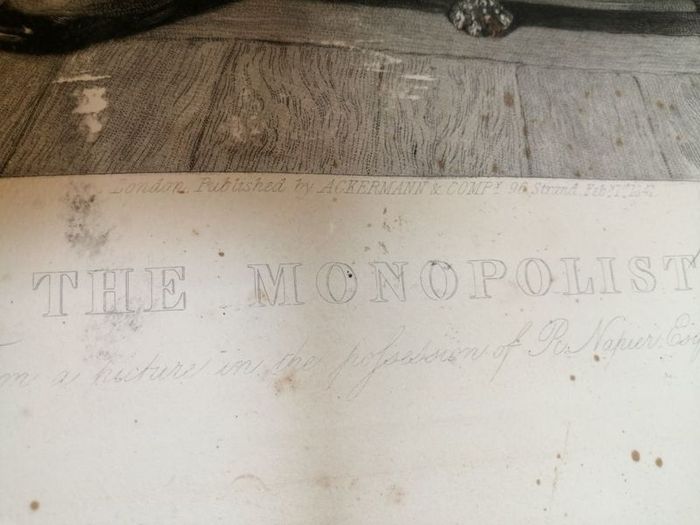 Robert Buss The Monopolist Lithograph Print 1841