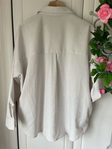 shirt zara medium stone shade cord shirt size med