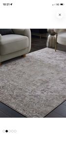 Light Grey Oriental Design Rug by NEXT
