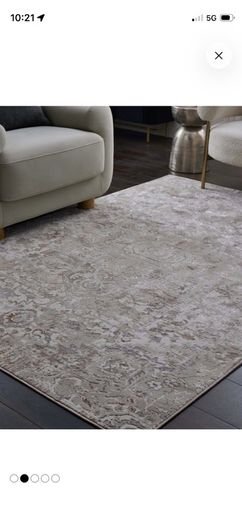 Light Grey Oriental Design Rug by NEXT