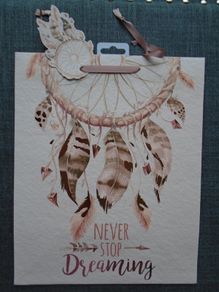 Gift bag, Never stop dreaming,Dreamcatcher gift bag,stationary