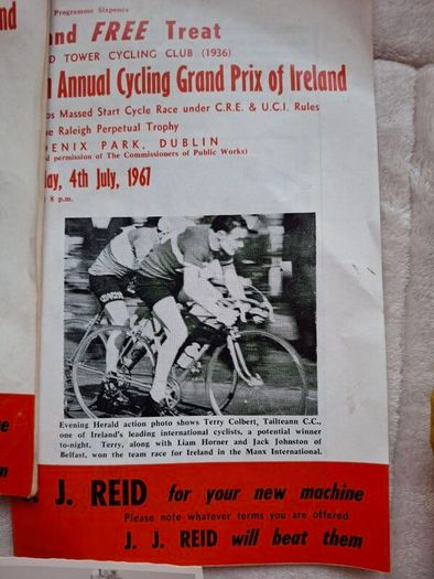 Vintage Cycle Race Tour De France MEMORABILIA PHOTOS &, Negatives ,  FOOD BAG , PROGRAMMES phoenix Park Dublin 1961 , Even 1962 Licenses of a competitor   LAST ONE OF TWO SETS  !