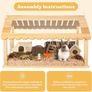 24-inch Syrian Hamster Cage with 2 Small Hamster Houses - Durable, Easy Clean Guinea Pig Cages, Clear View Design for Active Small Pets Image 6